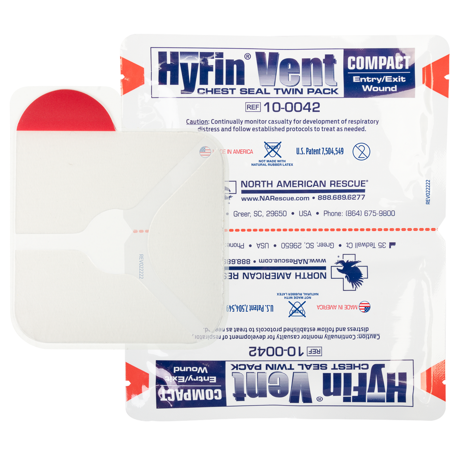 Hyfin Compact Chest Seal Twin Pack